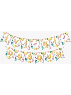 Kidspartim Flamingo Iyi Ki Doğdun Banner
