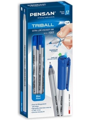 Pensan Triball Mavi Tükenmez Kalem 12'li 8692404100435