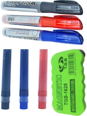 Tgb Beyaz Tahta Kalemi Seti, Kartuşlu Kalem, Kartuş, Beyaz Tahta Silgisi