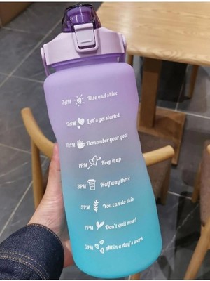 Dolity Motivasyon Matara 2000 ml BPA İçermeyen Plastik Tasarım Hafif ve Dayanıklı