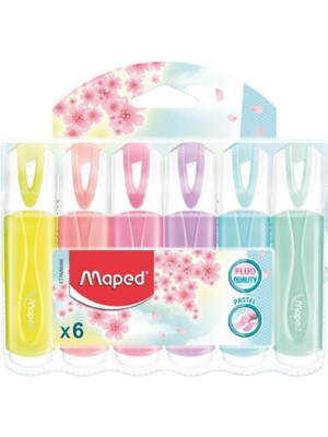 Maped Fosforlu Kalem (Işaret Kalemi) Pastel 6 Renk 3154147425589