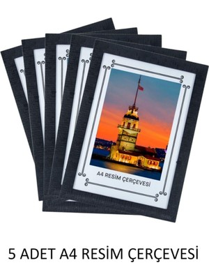 Selçuklu Sanat A4 Çerçeve 1. Sınıf 22MM 5'li Paket (Renk:bordo)