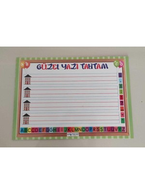 Firdevsi Hobi Çift Yönlü Güzel Yazı ve Aritmetik Tahtası 34x48 cm Renkli ve Kullanışlı