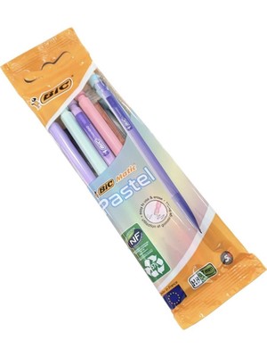 Bic Matic Pastel Renkler 5'li Özel Pakette 0,7 Uçlu Mekanik Basmalı Versatil Kalem