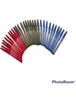 Bic Tükenmez Kalem Round Stıc Medıum 1,0 mm Tükenmez Kalem 10 Mavi - 10 Siyah - 10 Kırmızı