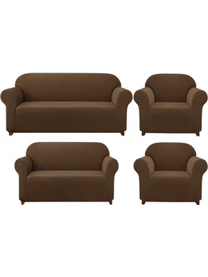 Elgeyar Likrali Koltuk, Kanepe, Çekyat Örtüsü Lastikli, Pitikare Desen 3+2+1+1