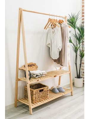 EC Shop Trend Is Coming Konfeksiyon Askılık Iki Raflı 148  x  106  cm