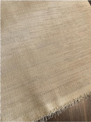 Etuval Linen Etamin Punch Ve Pano Kumaşı Koyu Bej 100 x 80