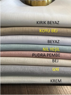 Etuval Linen Etamin Punch Ve Pano Kumaşı Koyu Bej 100 x 80