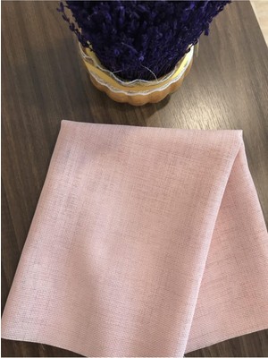 Etuval Linen Etamin Punch Ve Pano Kumaşı Pudra 100 x 80