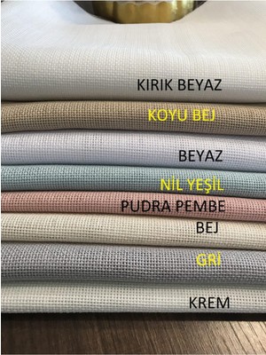 Etuval Linen Etamin Punch Ve Pano Kumaşı Pudra 100 x 80