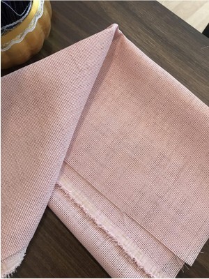 Etuval Linen Etamin Punch Ve Pano Kumaşı Pudra 100 x 80