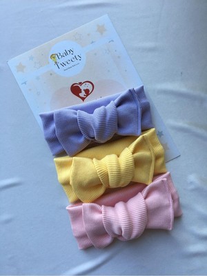 Baby Tweety 3'lü El Yapımı Ribana Kız Bebek Bandana