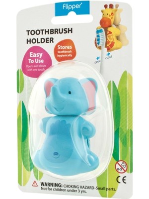 Flipper Flıpper Hıjyenık Diş Fırçası Saklama Kabı - Fil Figürlü