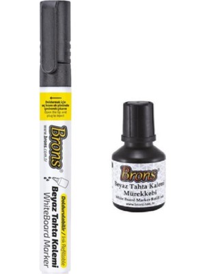 Brons 30 cc Siyah Doldurulabilir Tahta Kalemi Mürekkebi ve Siyah Doldurulabilir Tahta Kalemi Seti