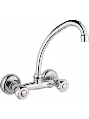 Sandalcılar Mutfak Batarya - Duvardan Çevirmeli Batarya - Oynar Kuğu Borulu