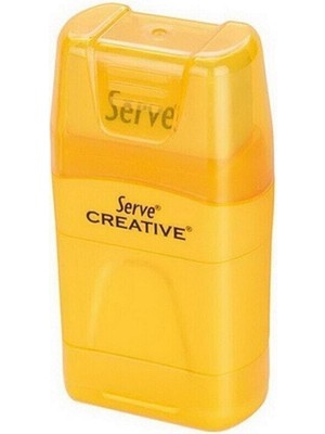 Serve Creative Silgili Kalemtraş Fosforlu Sarı