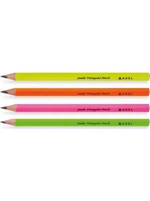 Adel Oyuncak Jumbo Üçgen Kurşun Kalem 4 Lü Paket (2063140108)