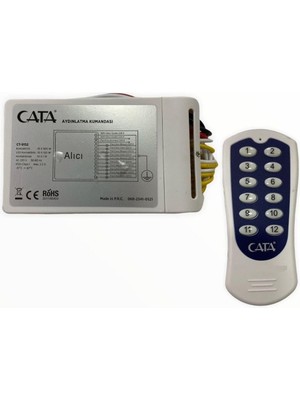 Cata 10'lu Kanal Avize Kumandası CT-9152 10X500 W Uyumlu Aydınlatma Kontrol Cihazı