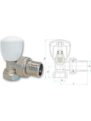 Fırat Radyatör Vanası 1/2" Yeni Tip K Radyatör Vanası 2 Adet