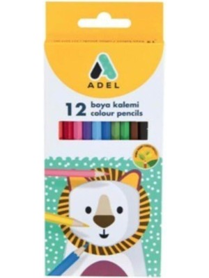 Adel 12 Renk Tam Boy Kuru Boya Kalemi