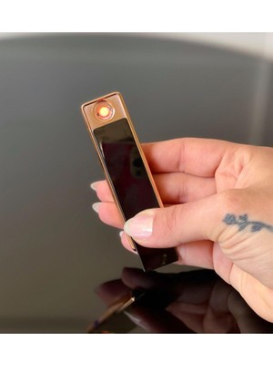 Herkesetoptantic Elektronik Tungsten Tesla Çakmak Aşağı Kaydırmalı USB Şarjlı