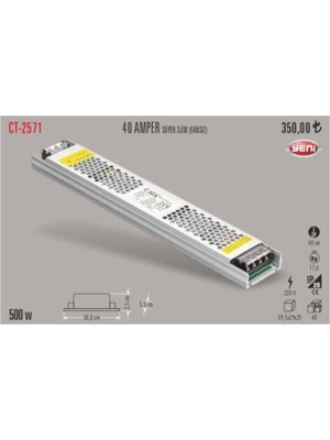 Cata CT-2571 40A Slim LED Trafosu