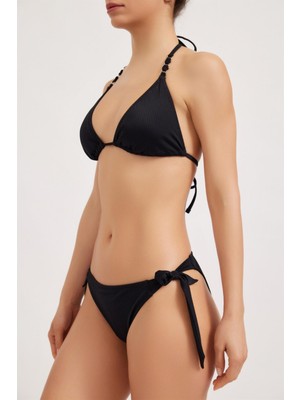 Black Kadın Bağlamalı Bikini Alt SİYAH