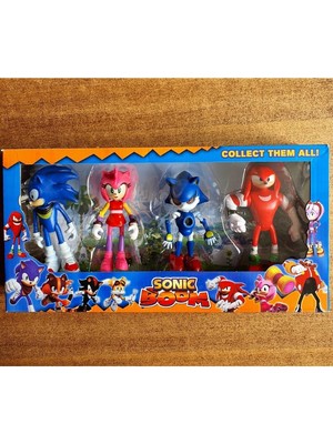 Anıl Anıloyuncak Oyuncak Süper Sonic Figür Kirpi Sonic Amy Knuckles Metal Sonik Boom 4lü Figür