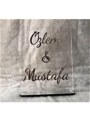 Yalova Design Kişiye Özel Söz & Nişan Pleksi Isimlik 25X20 cm