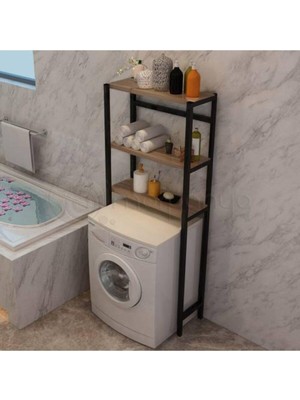 Sarı Papatya Çamaşır Makinesi Üstü Düzenleyici Raf Banyo Dolabı Rafı Makina Üstü Dolap Raf