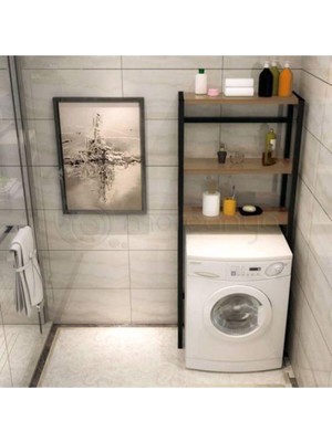 Sarı Papatya Çamaşır Makinesi Üstü Düzenleyici Raf Banyo Dolabı Rafı Makina Üstü Dolap Raf