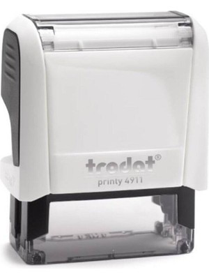 Trodat Beyaz Kaşe 4911 Isim Kaşesi Otomatik Damga Siyah Keçe (Iç Yazısı Dahil))