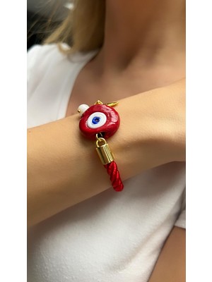 Kutcha Accessories Kutcha Dana Gözü Nazar Boncuğu Tasarım Bileklik