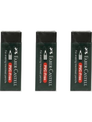 Faber-Castell Faber Castell Faber-Castell 7089/20 Siyah Silgi, 3'lü