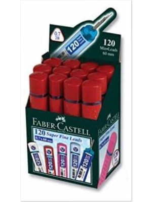 Faber-Castell Faber Castell Kırmızı Tüp  120LI Min 0,7 2b 60MM (1 Adet 12’li Paket)