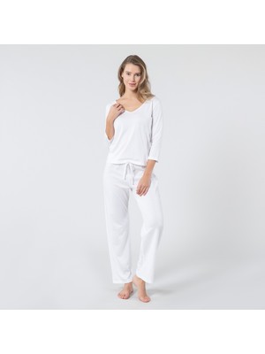 Chakra Persy Pijama Takımı  Beyaz