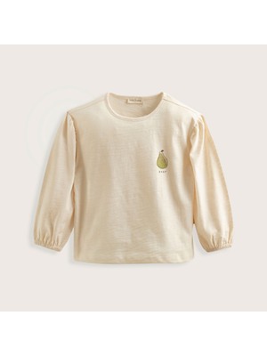 Chakra Pear Uzun Kollu Tshirt Ekru