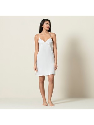 Chakra Alberta Gecelik Ekru