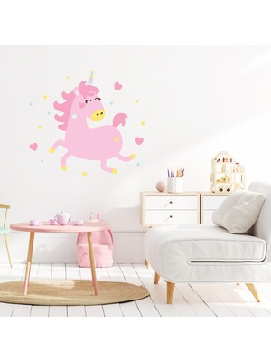 Jüppo Uçan Pembe Unicorn Duvar Sticker