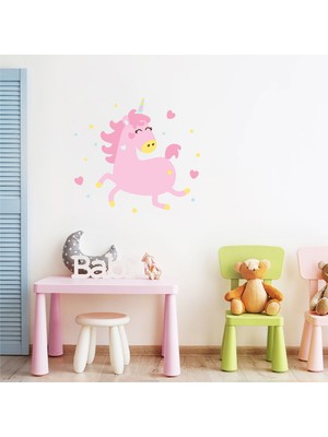 Jüppo Uçan Pembe Unicorn Duvar Sticker