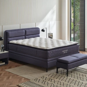 Bedding Duchess Ultra Care Yatak Botanic Başlıklı Baza 3'lü Set - Lacivert