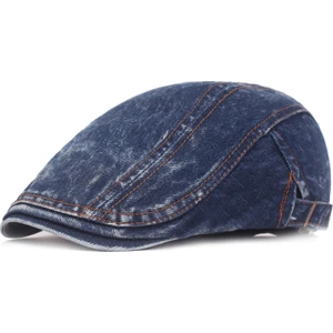 Yıkanmış Denim Bere Retro Ördek Dili Şapka (Yurt Dışından)
