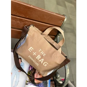 Zeyzey Butik Essentıal Kanvas Kumaş Vizon Kadın Spor Çanta