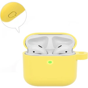 Apple Airpods Pro 1. Nesil Kılıf Mat Esnek Silikon Koruyucu Kılıf 360 Tam Koruma - Sarı