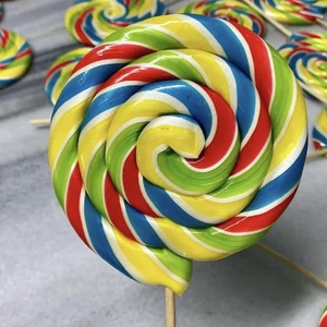 Büyük Yuvarlak Çubuklu Lolipop 28 gr Sosyete Şekeri 10 Adet