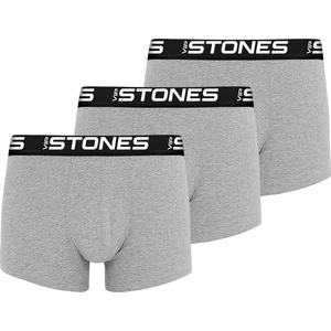 Vip Stones  Likralı 3'lü Erkek Boxer Premium Paket - Gri
