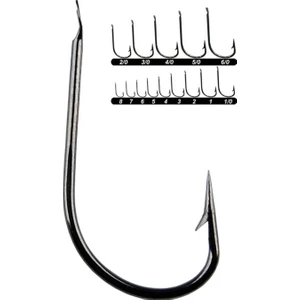 1403 Kısa Pala Dövme Olta Iğnesi 100'LÜ Kutu Black Nikel