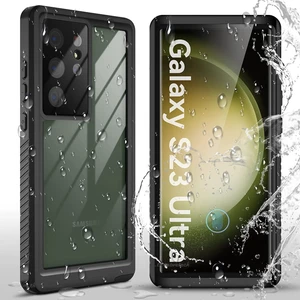 M.TK Moveteck Galaxy S23 Ultra Kılıf Su Geçirmez Dahili Lens ve Ekran Koruyuculu Waterproff Su Altı Çekim Kılıfı Toz Geçirmez Tam Gövde Kapatma