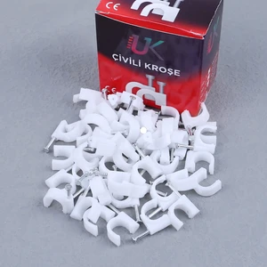 Uk Çelik Çivili Kroşe Beton Kablo Kroşesi No:1 100 Adet.